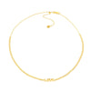 Love Plate on Open Curb Chain Adjustable Choker