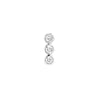 1/15tcw Diamond Bezel Trio Stud Earrings