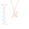 Script 'N' with Diamond Bezel Necklace