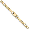 14K 2.75mm Flat Figaro Chain Anklet