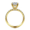 14K Yellow Gold Round Diamond Engagement Ring