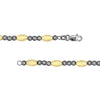 D/c Yell Ov.Bead And Blk Rnd Bead Neck