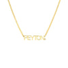 Block Nameplate Curb Chain Necklace w/Diamond
