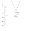 Script 'Z' with Diamond Bezel Necklace