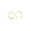2 X 30mm Square DC Florentine Hoop Earrings