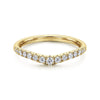 Curved-14K Yellow Gold Diamond Anniversary Band