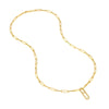 Diamond Pavé Link Paper Clip Necklace