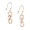 Dangle CZ Infinity Earrings