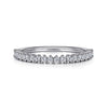 14K White Gold Round Diamond Anniversary Band