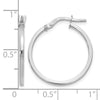 14K White Gold Polished Hoop Earrings