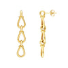 Long Teardrop Link Dangle Earrings