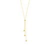 Triple Bead Dangle Lariat Necklace