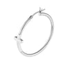 Plated Sterling Silver Cross Hoop Earrings