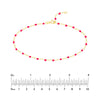 Neon Pink Enamel Bead Piatto Chain