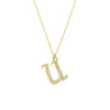 Diamond Gothic 'U' Necklace