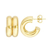 15mm Small Double Open Hoop Earrings