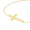 Large Sideways Cross on Chain Bracelet