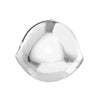 Sterling Silver Round Puff Hoop Earrings