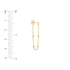 Bezel Diamond Chain Front-to-Back Earrings