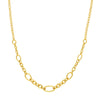 Hollow Graduated Oval Link Chain Necklace