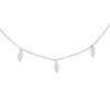 Sterling Silver Marquise Drops Adjustable Choker