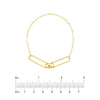 Mini Diamond Pushlock Paper Clip Chain Bracelet