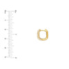 5 Row Pave Diamond Paper Clip Huggies (7/8tcw)