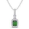 14K 0.16Ct Diamond Emerald Pendant