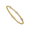 Diamond Trio Station Mesh Bangle