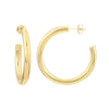 4mm x 35mm Tube Hoop Earrings
