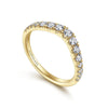 Curved-14K Yellow Gold Diamond Anniversary Band