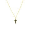 Black Enamel Cross Adjustable Necklace