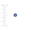 Sapphire &amp; Diamond Cluster Stud Earrings