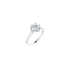14K White 6.5 mm Round Engagement Ring Mounting