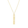 5mm Vertical Roman Numeral Pendant Necklace