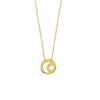 So You Cutout Moon and Star Mini Disc Adj. Necklace