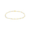 Two-Tone Oval Stamping Link Chain Anklet