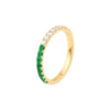 50/50 Emerald &amp; Diamond Stackable Band