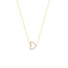 Sideways Mini CZ Heart Adjustable Necklace