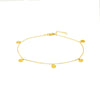 Disc Dangle Adjustable Anklet