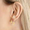 Medium Neon Yellow Enamel Round Twist Hoops
