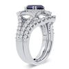 14K 0.90Ct Diamond Sapphire Ring