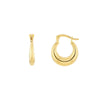 Beaded Edge Mini Hoop Earrings