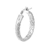 25mm x 4mm Diamond-Cut Hoop Earrings