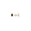 Black Enamel Marquise Stud Earrings