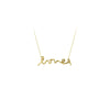 Cursive Love Necklace with 3pt Diamond