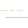 Two-Tone Disco Bead Rolo Chain Necklace