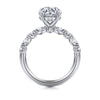 14K White Gold Round Diamond Engagement Ring