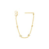 Bezel Diamond Chain Front-to-Back Earrings