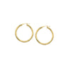 3x35mm D/C Florentine Round Hoop Earrings